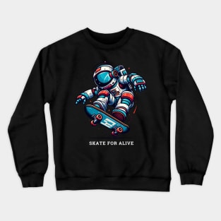 Astro Skater - Cosmic Skateboarding Adventure Crewneck Sweatshirt